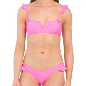 Kendall + Kylie Ruffle Two-Piece Bathing Suit Bikini NWT